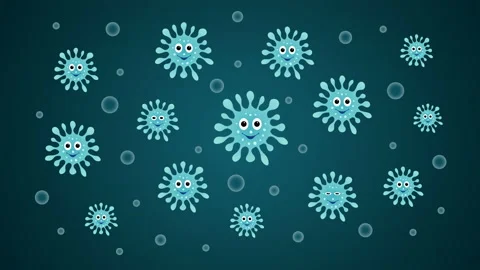 Cartoon viruses background Stock Footage 125803016
