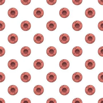 Cartoon volcano crater hole pattern seamless background Stock Illustration