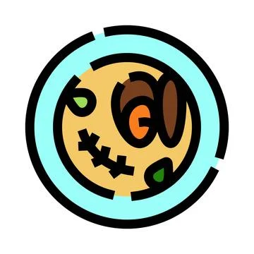 Cartoon voodoo doll face icon halloween concept Stock Illustration