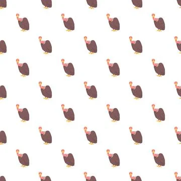 Cartoon vulture bird pattern creating clean texture Stock Illustration