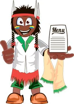 Cartoon waiter Stock Illustration