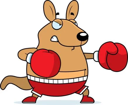 Cartoon wallaby boxing Stock Illustration