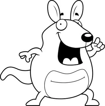 Cartoon Wallaby Idea Stock Illustration