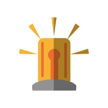Cartoon warning alarm alert security system shadow Stock Illustration
