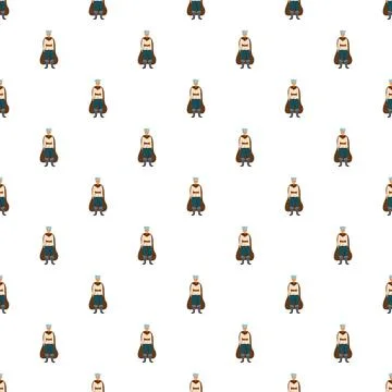 Cartoon warrior character repeating seamless pattern design Stockillustratie