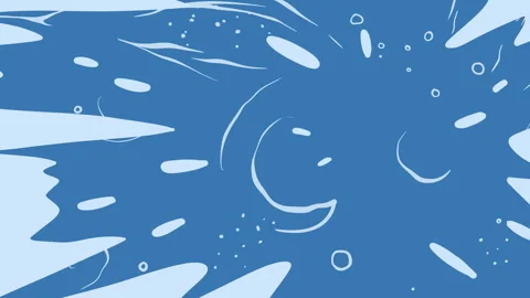 Cartoon Water Flow Collision Splash Screen Wipe Transition Stock Footage 331761061