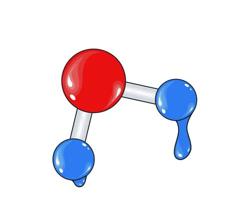 Cartoon water molecule Illustration