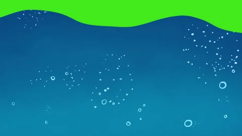 Cartoon Water Splash and Flows Transition on Green Screen Stock Footage 335795924
