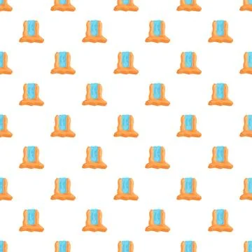 Cartoon waterfall pattern design with flowing water Stock Illustration