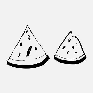 Cartoon watermelon, decor element Stock Illustration