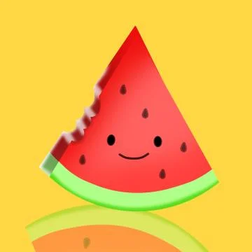 Cartoon watermelon Illustrazione stock