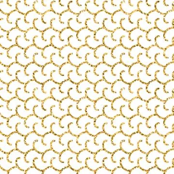 Cartoon waves geometric seamless pattern white Stock Illustration