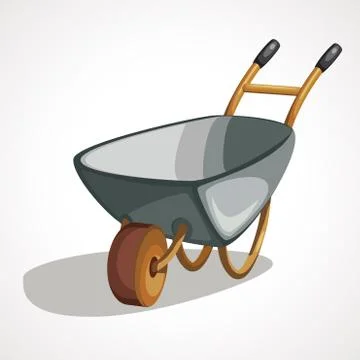 Cartoon wheelbarrow for mining work Illustrazione stock