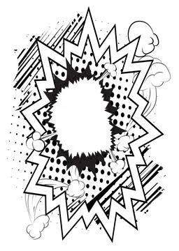 Cartoon White Background, Vector comic book Classic poster. Retro vector co.. イラスト素材