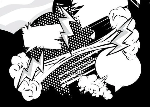 Cartoon White Background, Vector comic book Classic poster. Retro vector co.. 스톡 일러스트