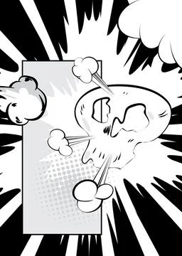 Cartoon White Background, Vector comic book Classic poster. Retro vector co.. イラスト素材