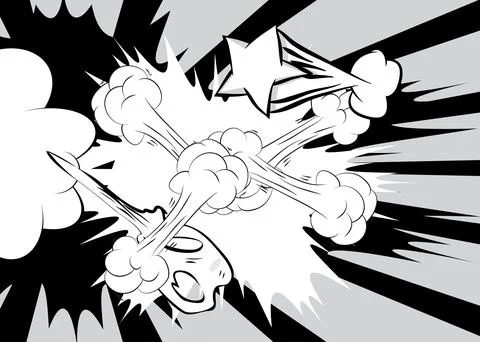 Cartoon White Background, Vector comic book Classic poster. Retro vector co.. 스톡 일러스트