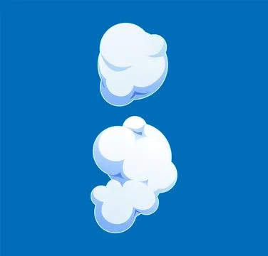 Cartoon white cloud font punctuation semicolon Ilustración de archivo