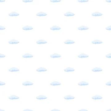 Cartoon white clouds forming seamless sky pattern Illustrazione stock