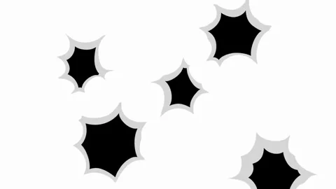 Cartoon White Smoke Explosion Animation Transition Isolated on Black Background. Stock Footage 321549925
