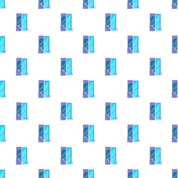Cartoon windows repeat creating a seamless pattern background 스톡 일러스트