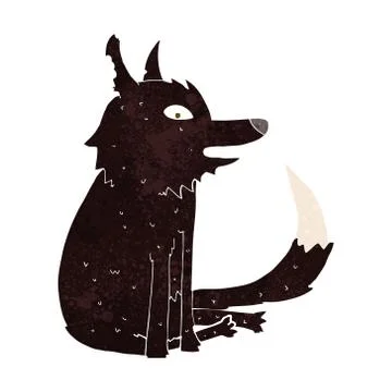 Cartoon wolf sitting イラスト素材