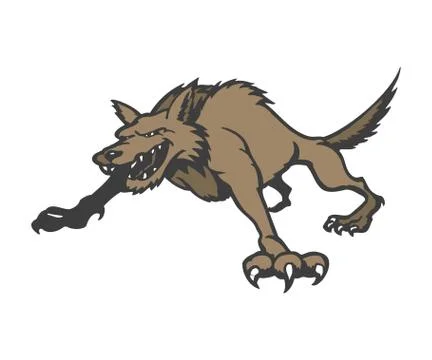 Cartoon wolves Stock Illustration