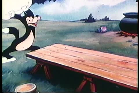 Cartoon of wolves preparing for a picnic Stock Footage 11346614