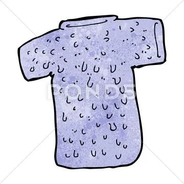Cartoon woolly tee Stock Illustration