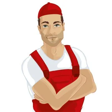 Cartoon workman Stock Illustration