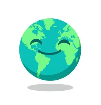 Cartoon world globe vector illustration Stock Illustration