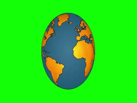 Cartoon world map 4k Stock Footage 70692592