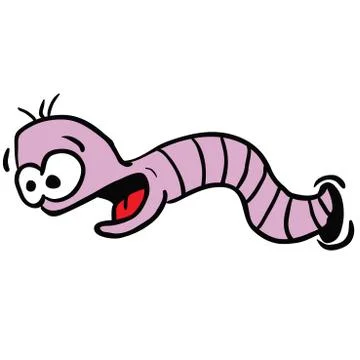 Cartoon worm Stock Illustration