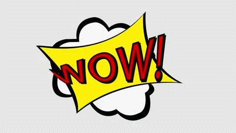 Cartoon wow Comic Bubble speech loop Animation video transparent background.. Stock Footage 235273828