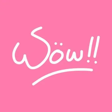 Cartoon Wow expression Stock Illustration