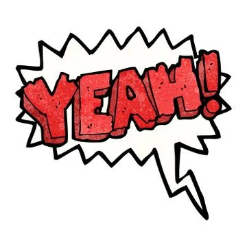 Cartoon yeah shout Stock Illustration
