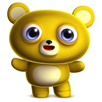 Cartoon yellow bear 스톡 일러스트
