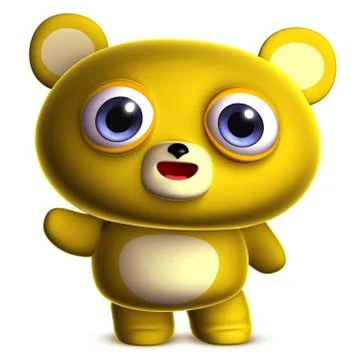 Cartoon yellow bear Stock-Illustration
