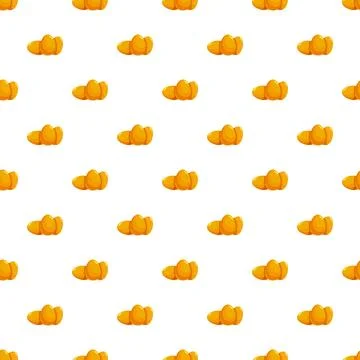 Cartoon yellow eggs seamless pattern background Stock Illustration