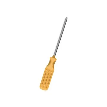 Cartoon yellow screwdriver tool . Vector illustration Stock Illustration