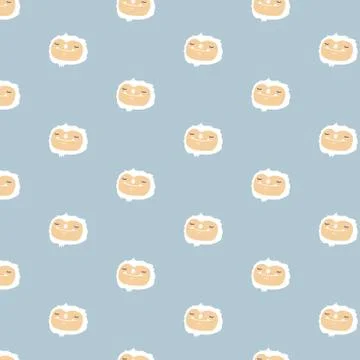 Cartoon yeti seamless pattern. Stock Illustration