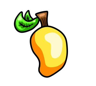 Cartoon Yummy Mango Stock Illustration
