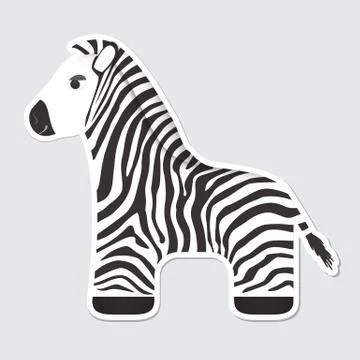 Cartoon zebra Stock Illustration
