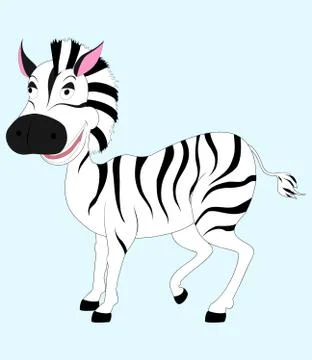 Cartoon zebra Illustrazione stock