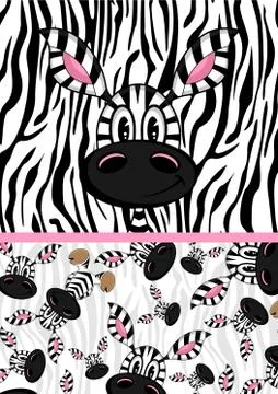 Cartoon Zebra Pattern Stock-Illustration