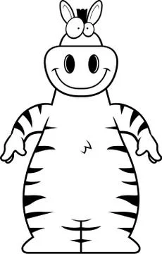 Cartoon Zebra Smiling Stock Illustration
