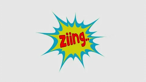 Cartoon ziing Comic Bubble speech loop Animation video transparent backgrou.. Stock Footage 237436287