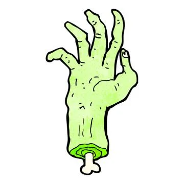 Cartoon zombie hand Stock Illustration
