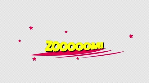 Cartoon zoom Comic Bubble speech loop Animation video transparent backgroun.. Stock Footage 235274416