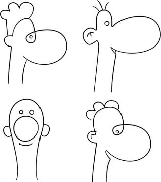 Cartoon_heads Stock Illustration